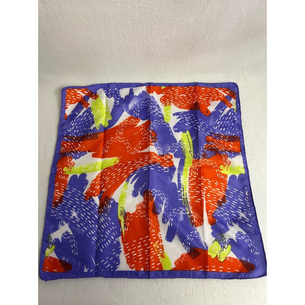 Retro Abstract Art Unbranded Womens OS Purple Red Brushstroke Square Scarf